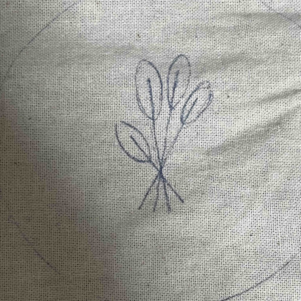 ラベンダーの刺繍飾りの作り方